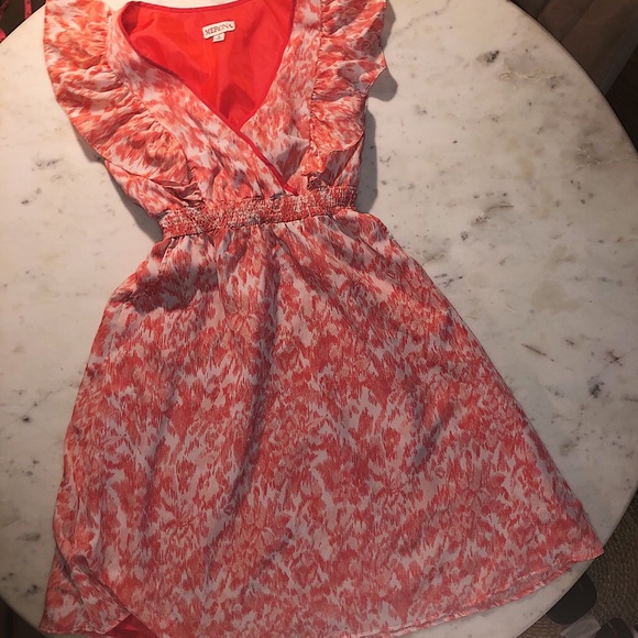 Merona size 4 pink and white dress w/elastic waist - Picture 1 of 8